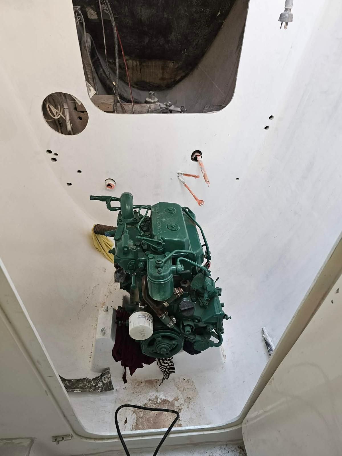 A Green Marine Diesel Engine — Ocean Mate Marine Services in Coomera, QLD