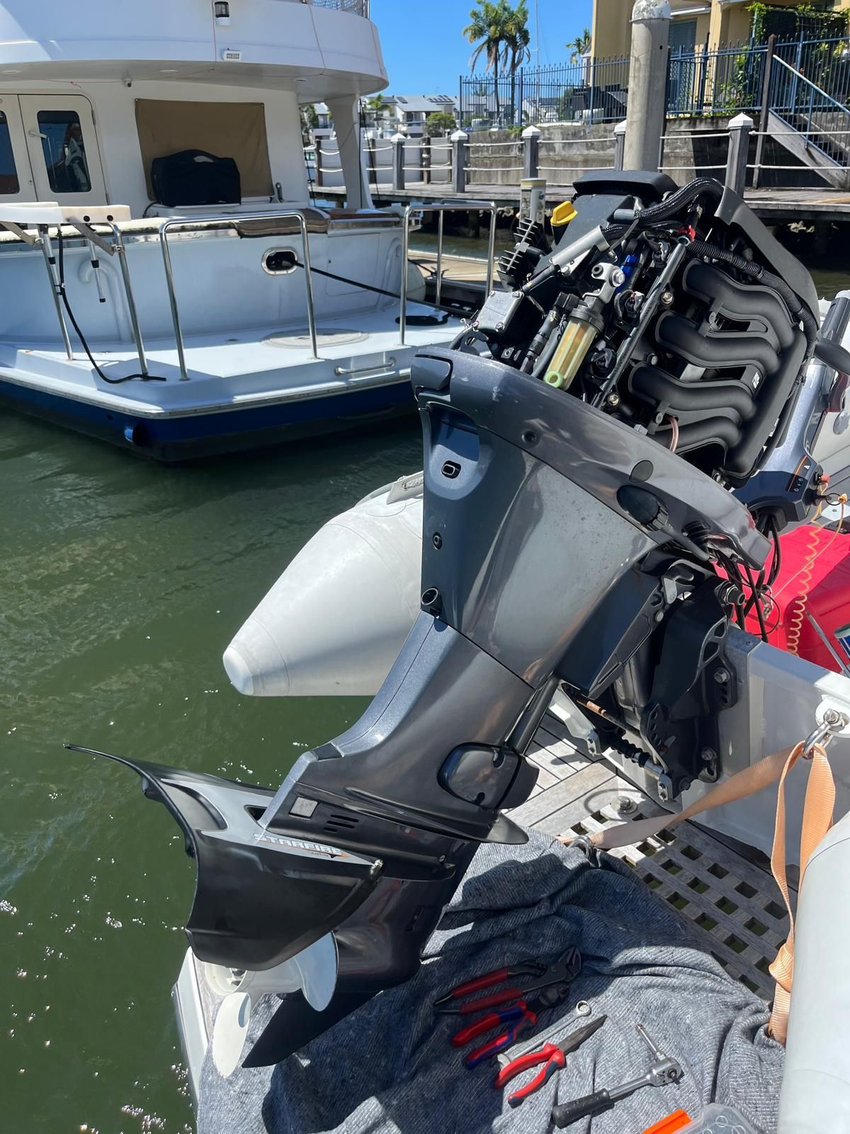 Close-up of a Metallic Propeller — Ocean Mate Marine Services in Coomera, QLD