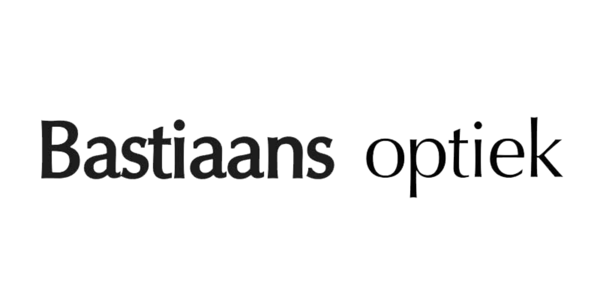"Bastiaans optiek" text logo.