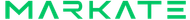 Green “MARKATE” logo text with a stylized triangular A on a white background