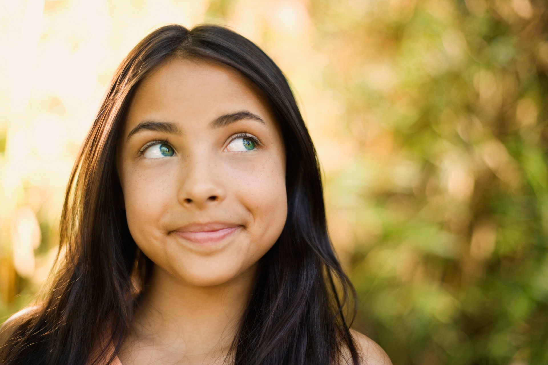 Teen Girl with Blue eyes 