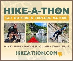 A poster that says hike-a-thon get outside and explore nature A poster that says hike-a-thon get outside and explore nature