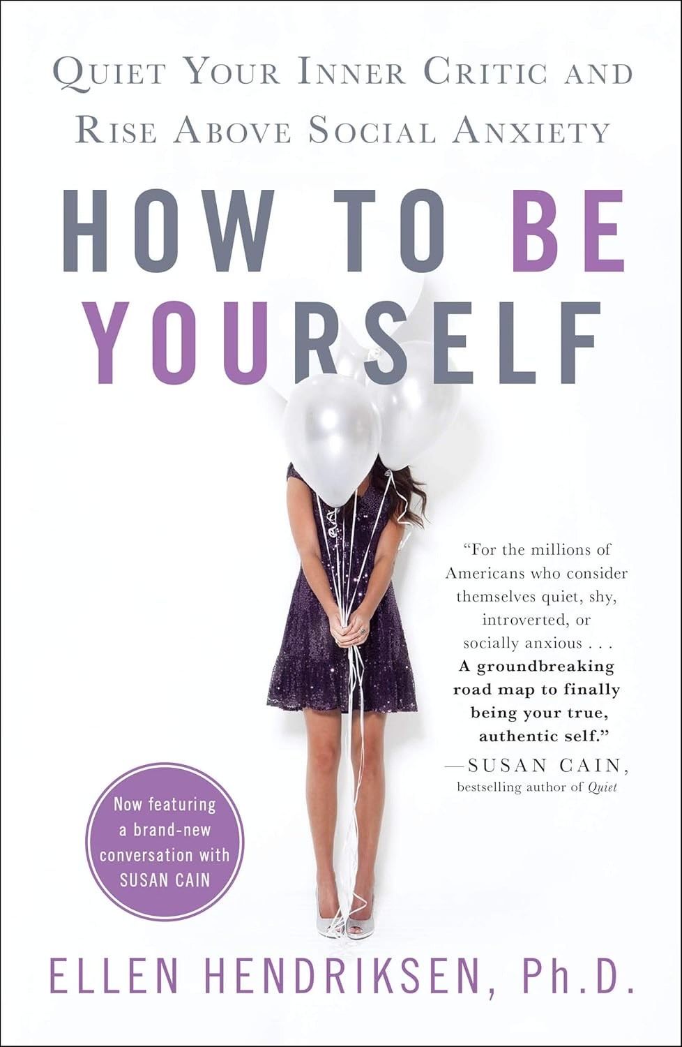 A woman in a purple dress is holding balloons in front of her face. A woman in a purple dress is holding balloons in front of her face.