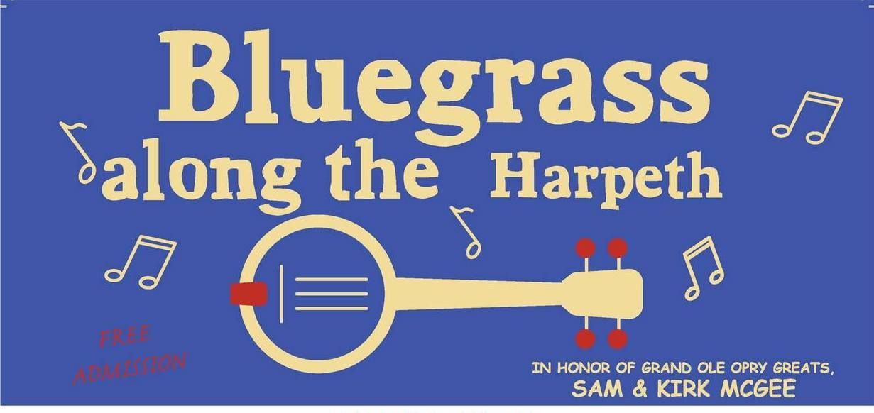 Bluegrass along the harpeth sign with a banjo on it Bluegrass along the harpeth sign with a banjo on it