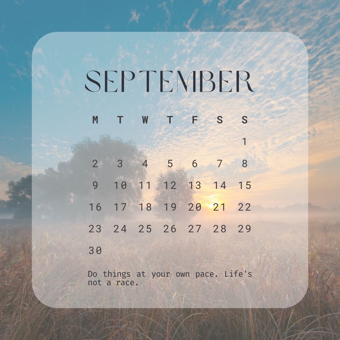 September 2024 Calendar — Franklin, TN — Shara Smile September 2024 Calendar — Franklin, TN — Shara Smile