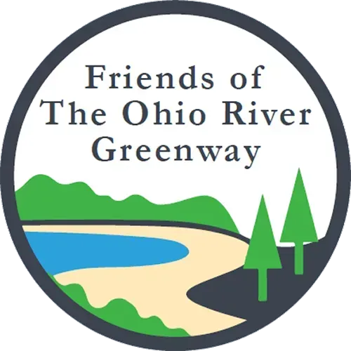 A logo for the friends of the ohio river greenway