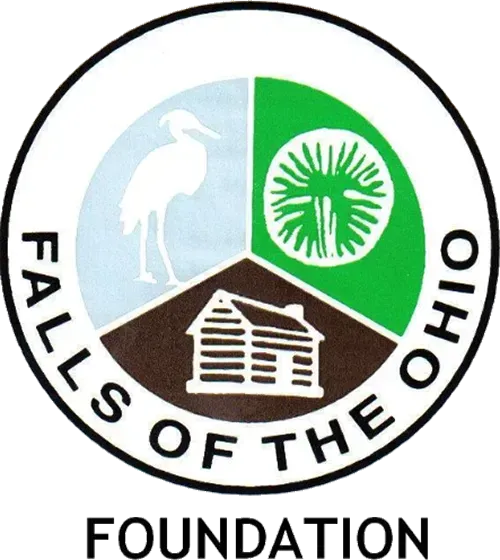 A logo for the falls of the ohio foundation