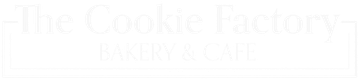Faint white bakery logo reading “The Cookie Factory” with “Birmingham” below, on a light background