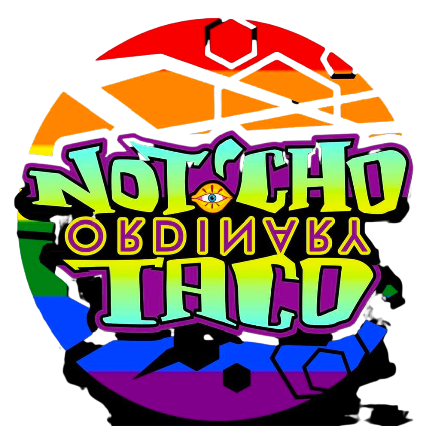 A colorful logo for notcho obdivba taco