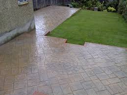 Rustic imprinted concrete Driveway in Sheffield