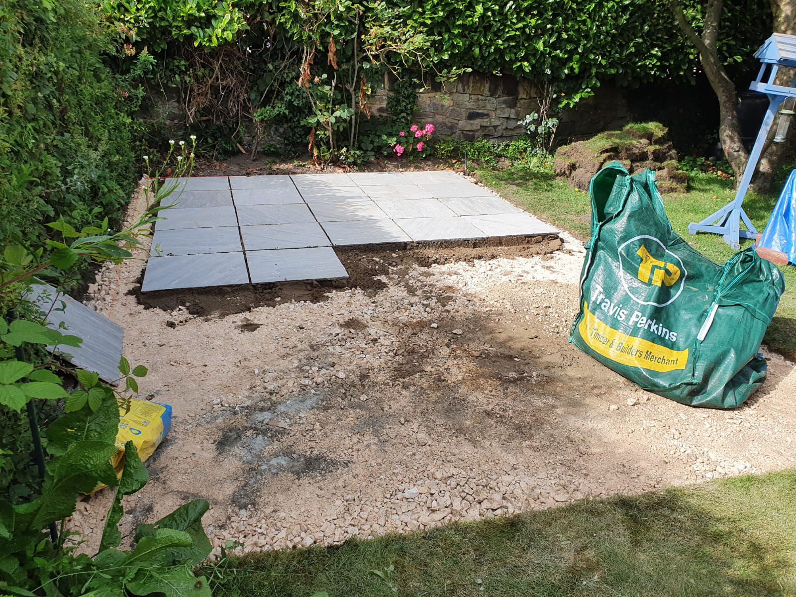 progress of patio laying in Birley Sheffield