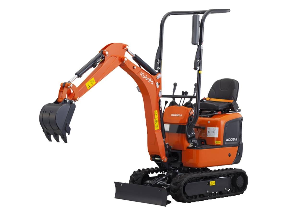 Driveways Sheffield micro digger for hire alternative front side view