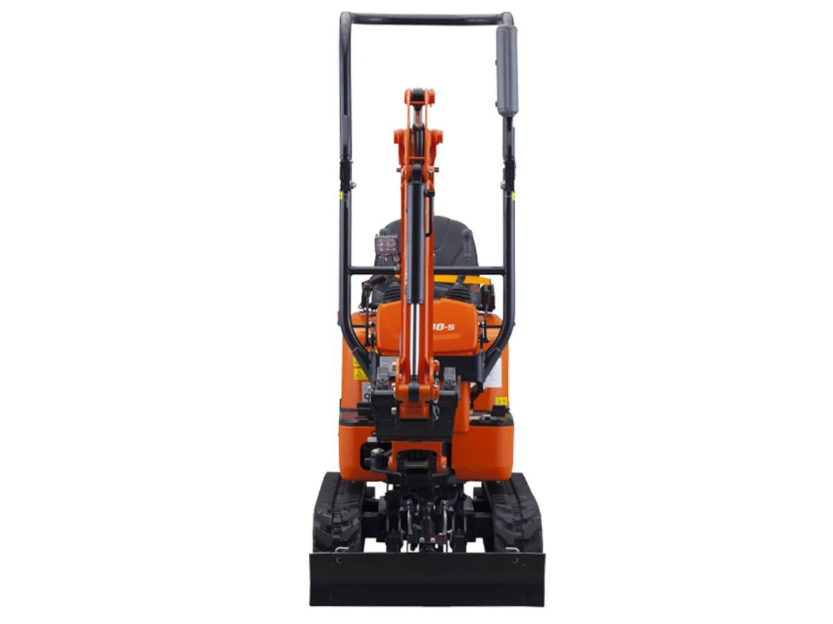 Driveways Sheffield micro digger for hire with driver front on view