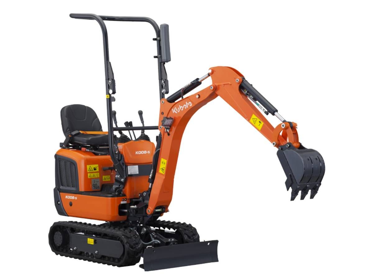 Driveways Sheffield micro digger for hire front side view