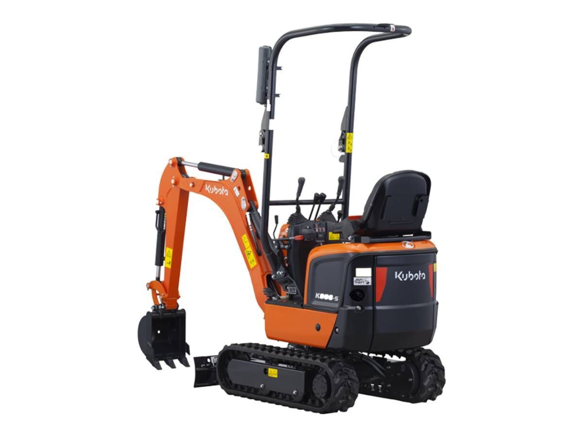 Driveways Sheffield micro digger for hire rear side view