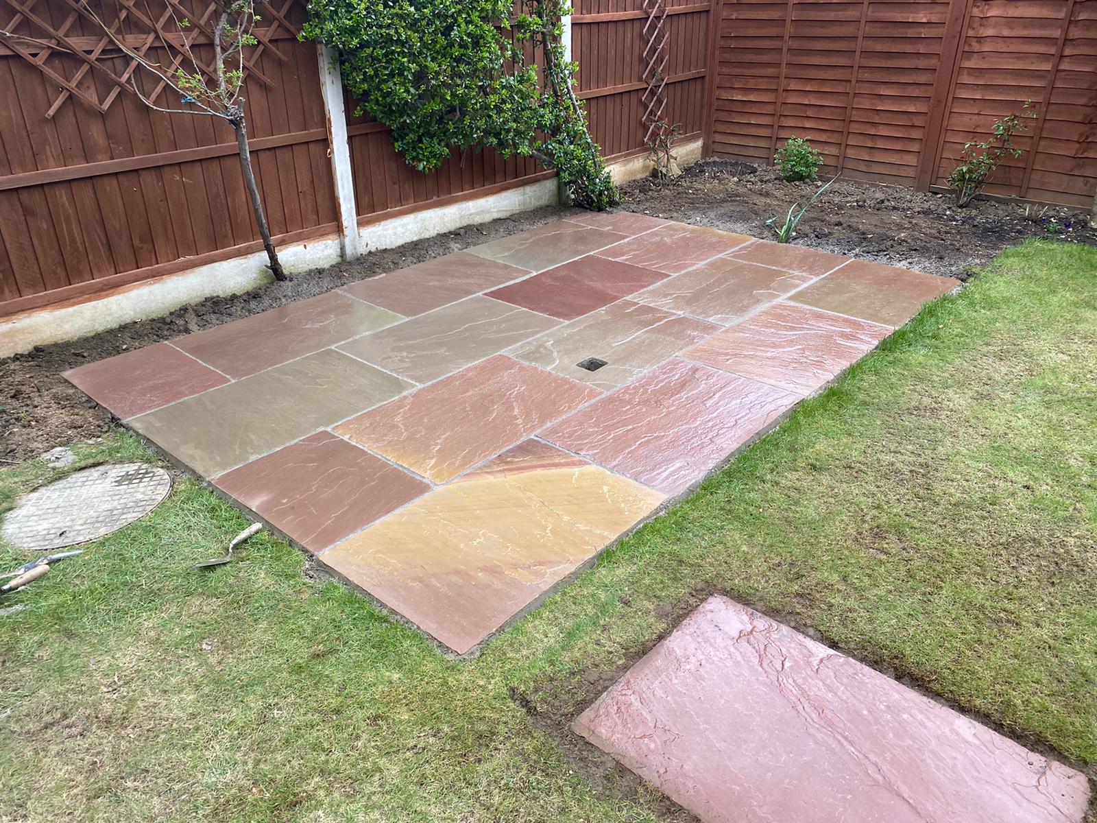 mixed slab patio in Meersbrook Sheffield