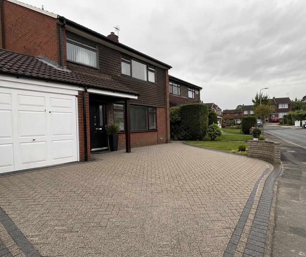 Block paving driveway on a semi-detached house in Mosborough Sheffield S20