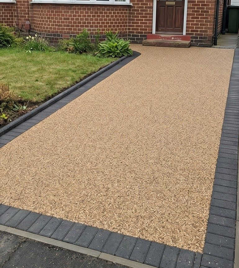 New resin driveway after installation in Woodseats Sheffield S8
