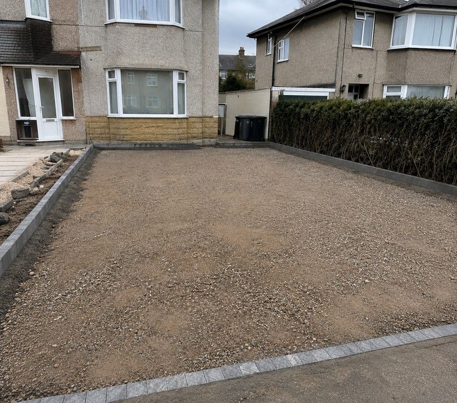 Driveway installation in progress in Woodseats Sheffield