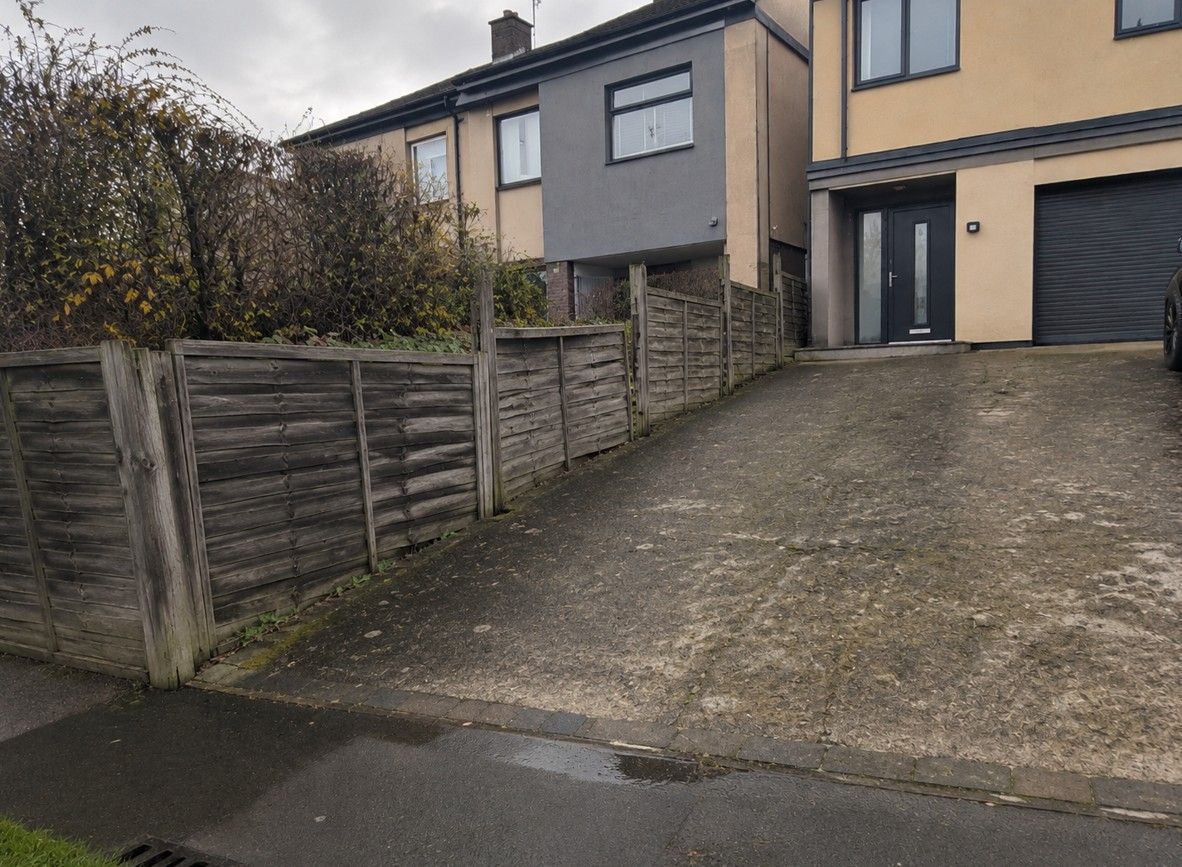 before work on the old driveway and fence in Sheffield