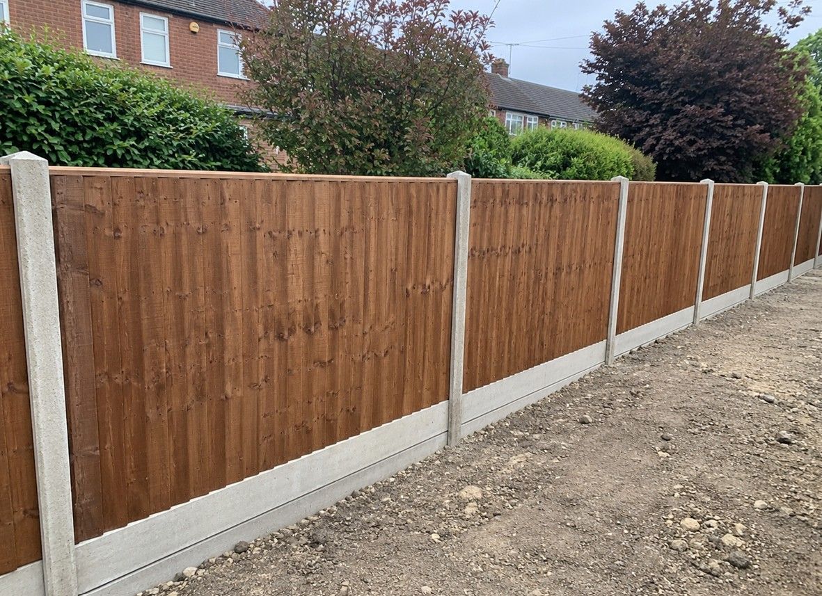 Wooden and composite fencing installation in Sheffield alongside new driveways