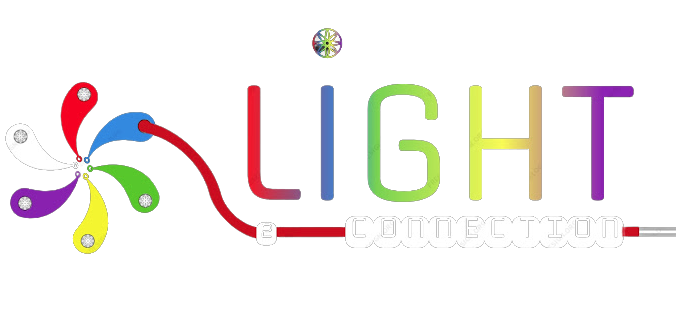 Un logo coloré pour une entreprise appelée light connection.
