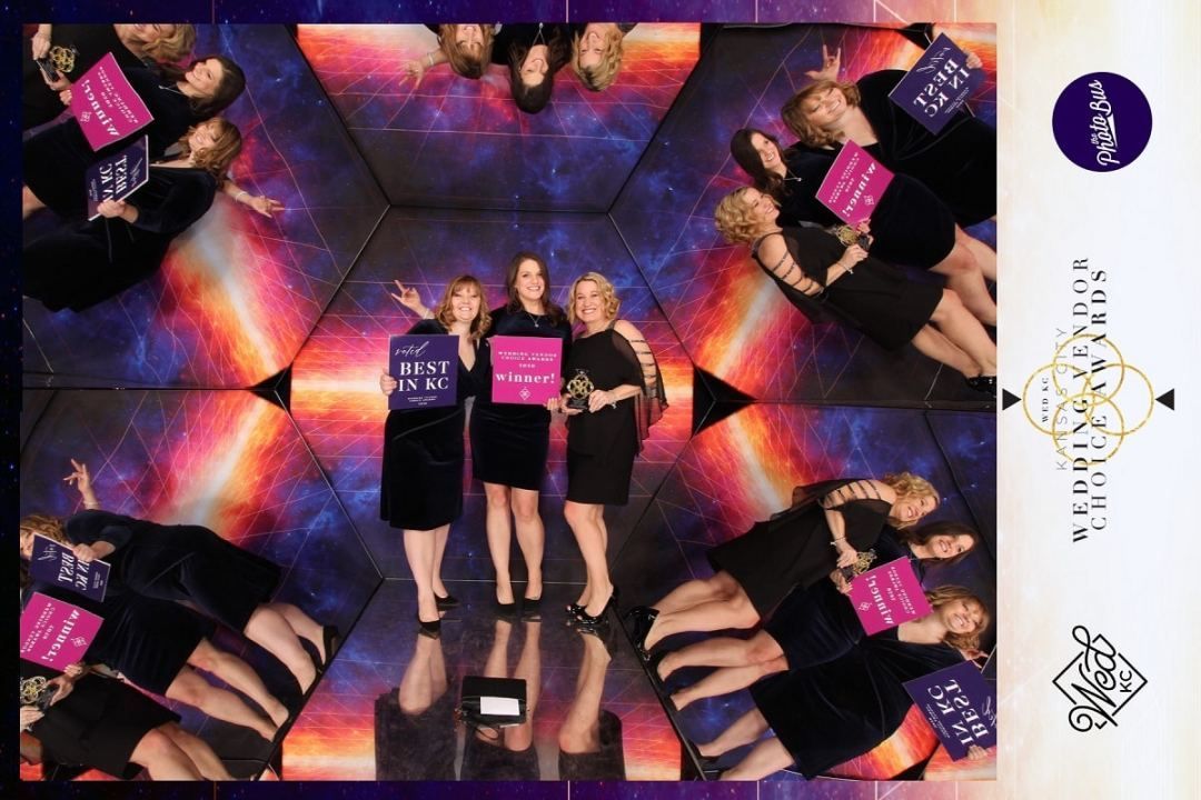 A Group of Women Are Posing for A Picture in A Kaleidoscope - Lee’s Summit, MO - Top Shelf Bartending Services, LLC