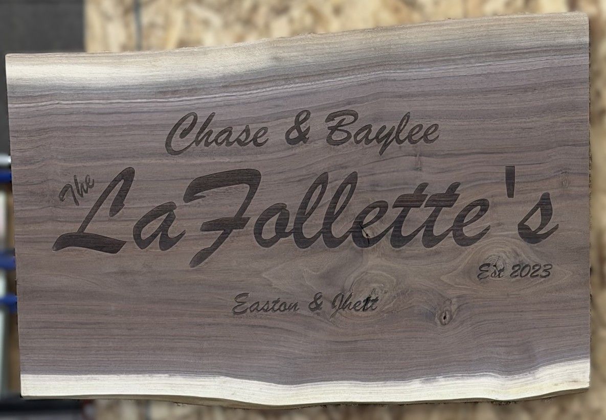 Wood Name Plaque