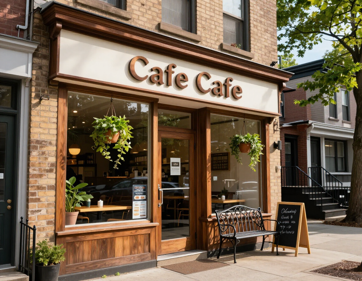 Local cafe storefront in Jamaica Queens