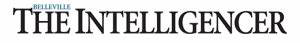 A white background with the words the intelligencer on it
