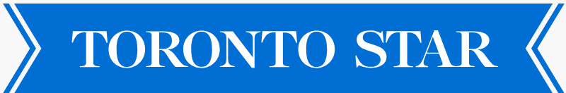 A blue sign that says toronto star on it