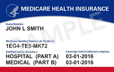 Sample medicare card