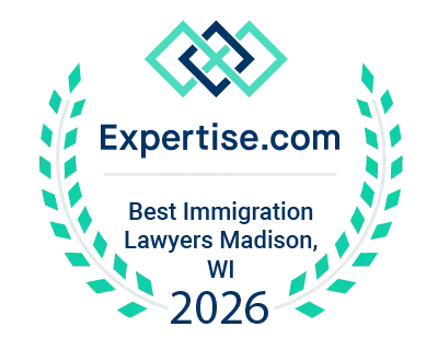 Expertise.com award for Best Immigration Lawyers in Madison, WI, 2025.