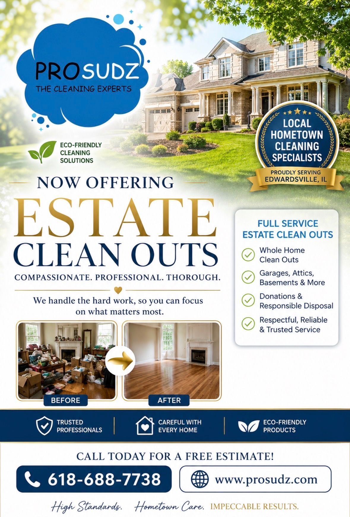 Probate property cleaning and estate cleanout services