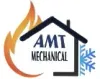 Logo: House outline with "AMT MECHANICAL" text, flame, and snowflake.