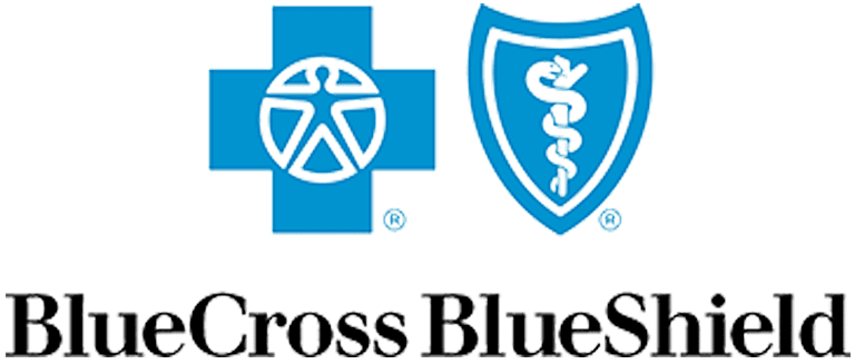 BlueCross BlueShield logo with cross symbol and shield with medical symbol.