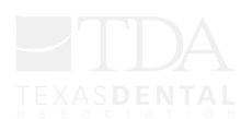 Texas Dental Association logo in white.