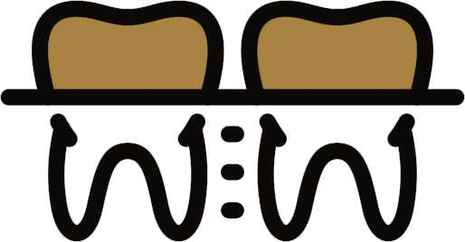 Two slices of toast with a wave-like graphic below, possibly indicating heat or steam.