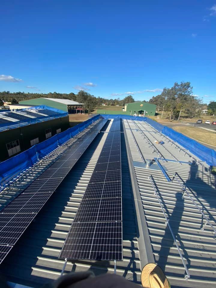 A Roof With A Lot Of Solar Panels — Evolution Solar Kingaroy in Kingaroy, QLD