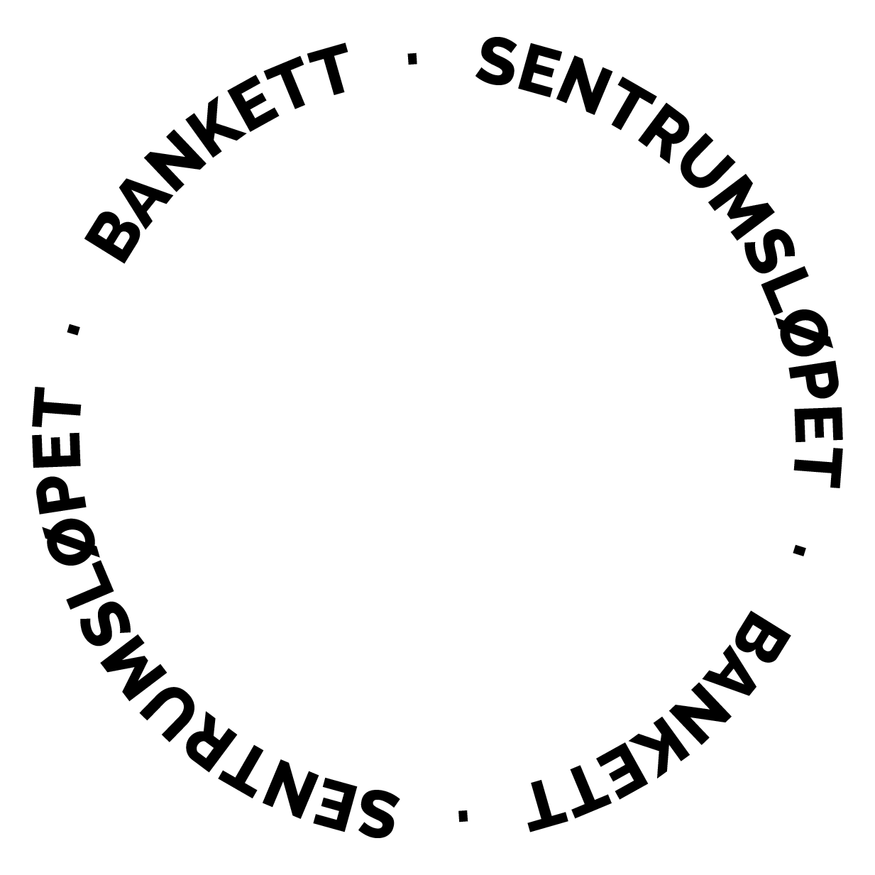 En svart-hvitt-logo for en restaurant i en sirkel på hvit bakgrunn.