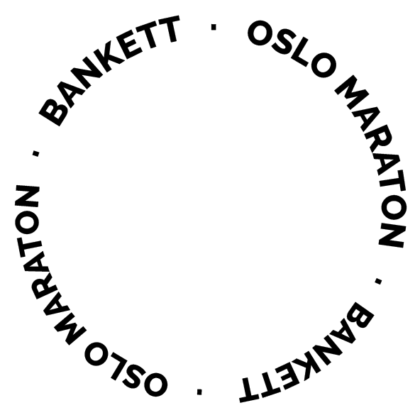 En svart-hvitt-logo for en restaurant i en sirkel på hvit bakgrunn.