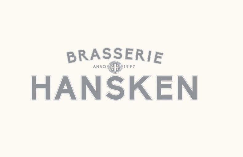 A logo for brasserie hansken on a white background.