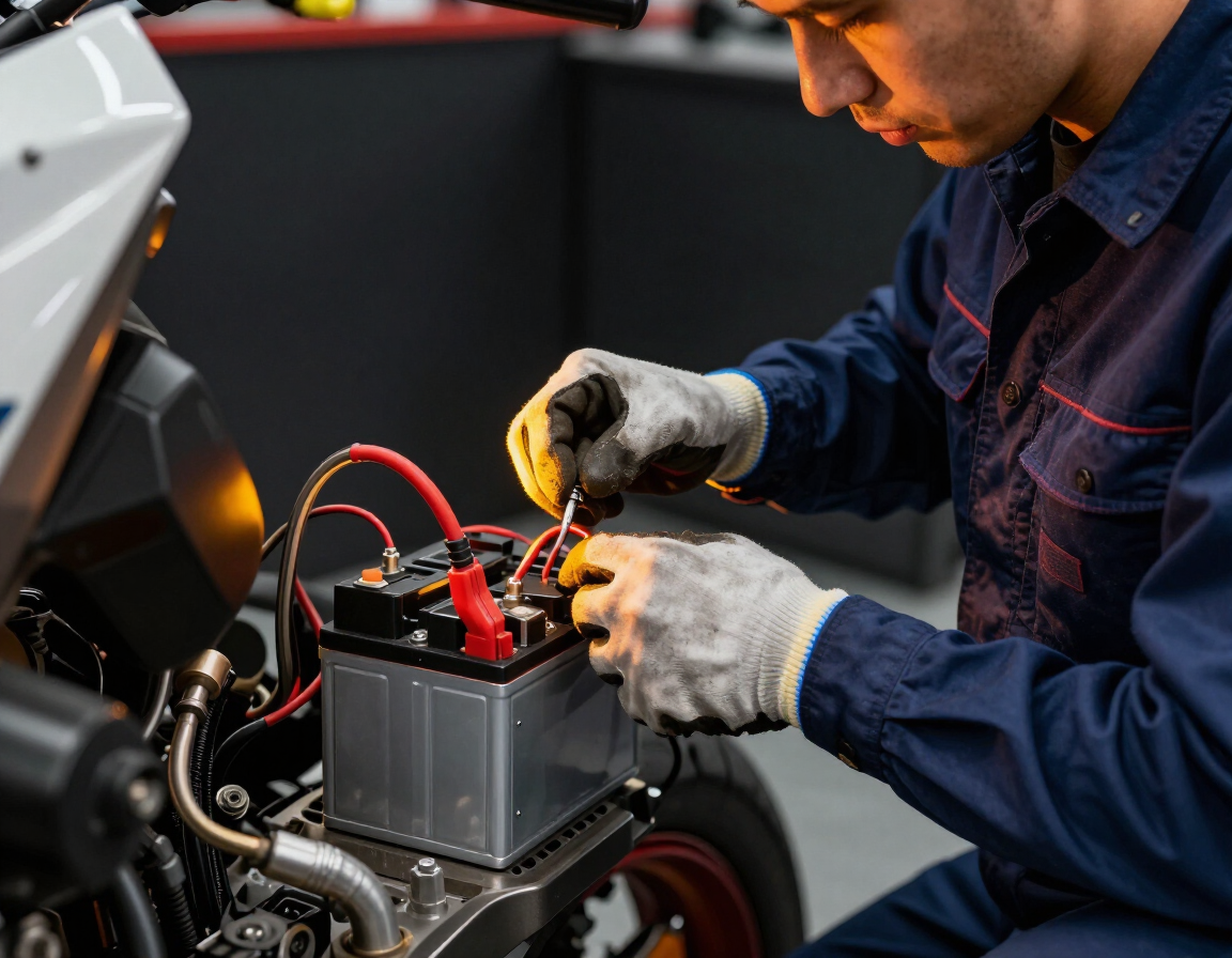 Servicio de batería para moto