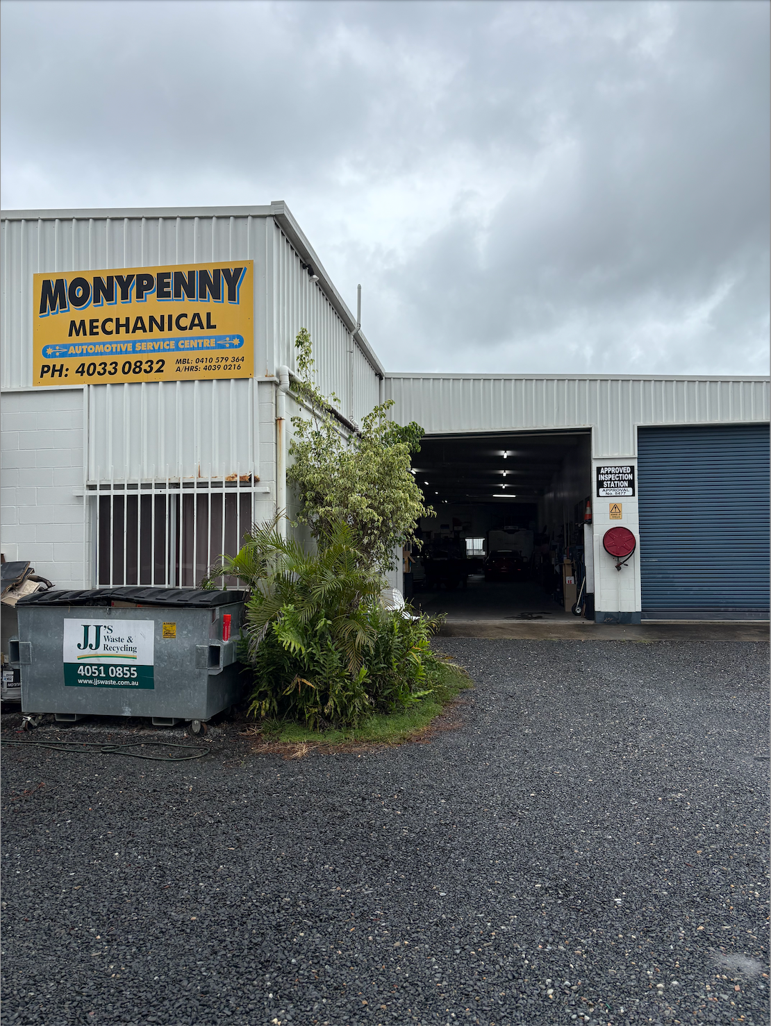 Outside of a Mechanic Garage — Monypenny Mechanical in Redlynch, QLD