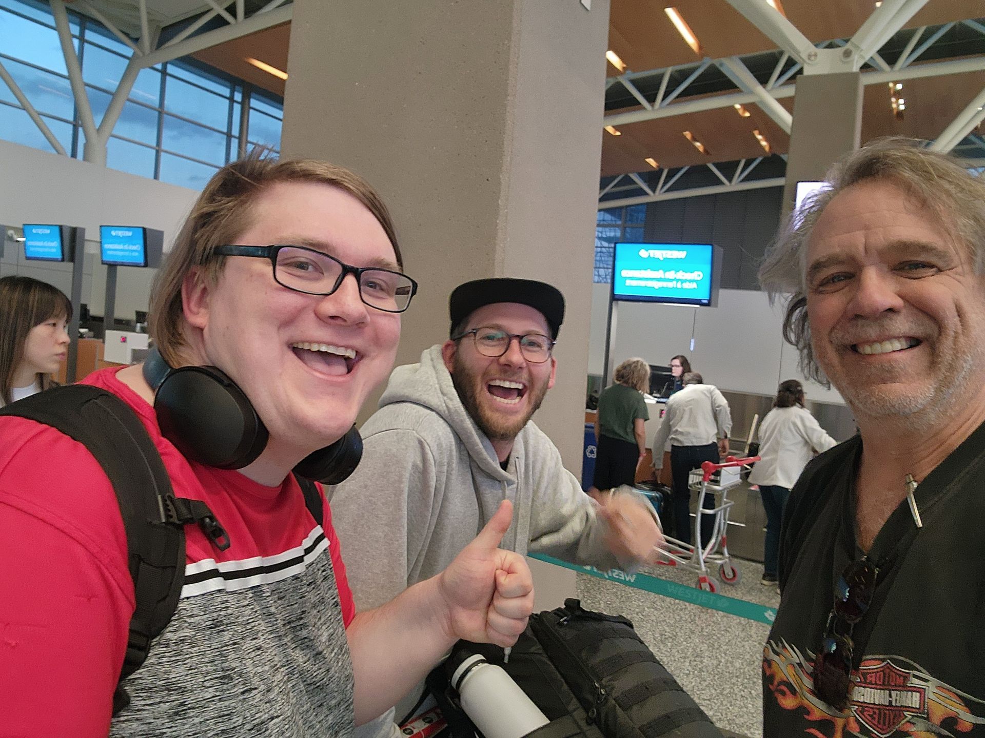 Calgary Airport: Editor Nicholas Friesen and DOP David Copithorne.