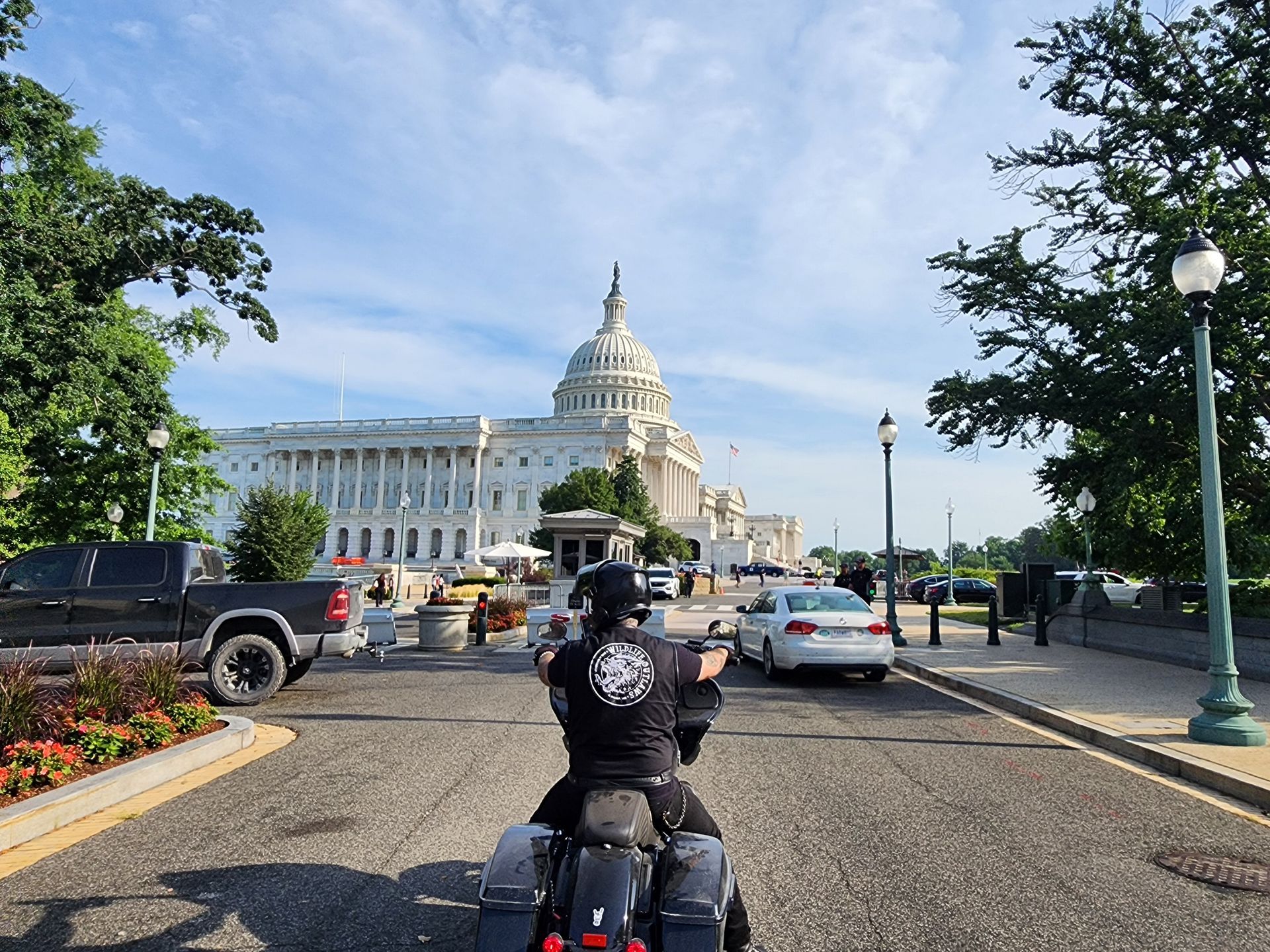 Hogs for Hope Rally, Washington, DC: Founder Jonas Black of the Wildlife Outlaws.