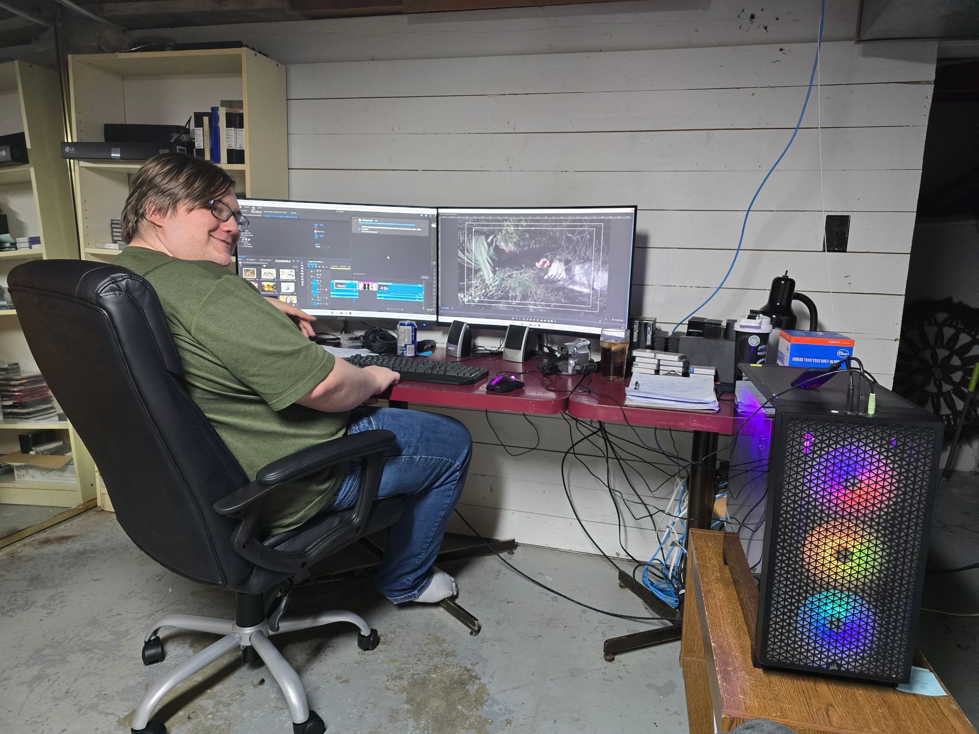 Starland Studios edit suite: editor Nicholas Friesen.