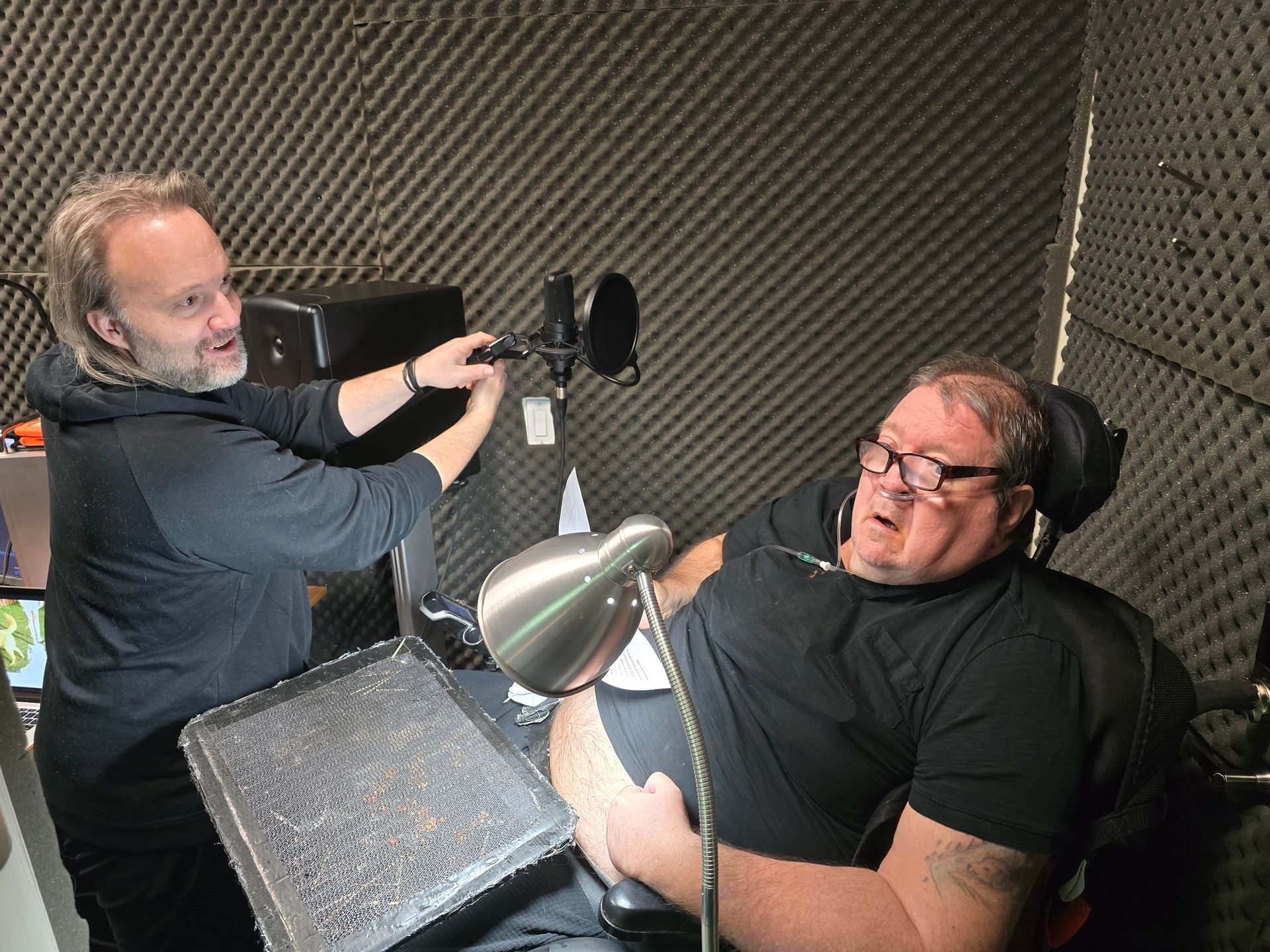 Calgary Society of Independent Filmmakers Studio: editor Nicholas Friesen and co-host Troy Paproski