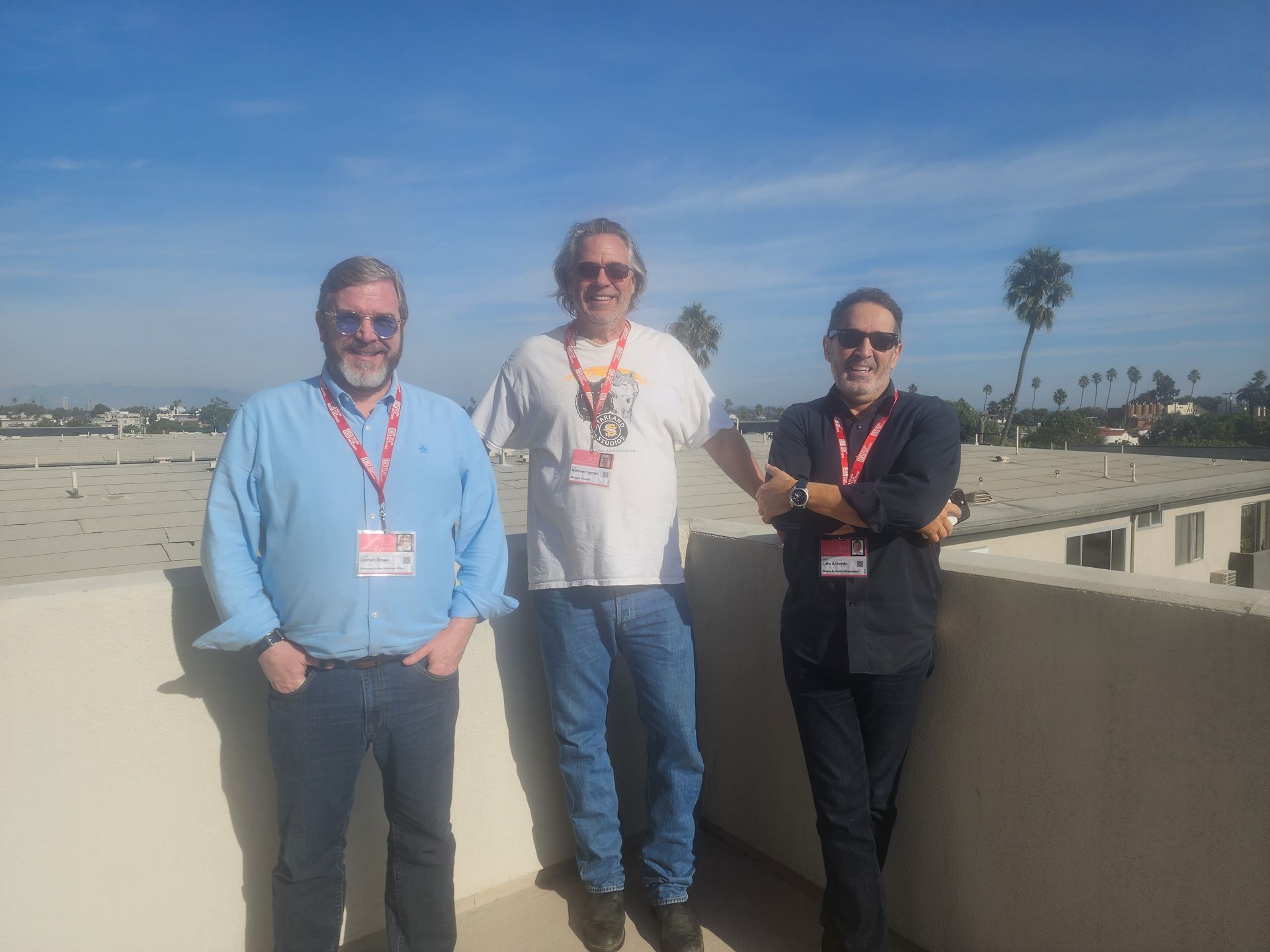 American Film Market, Santa Monica, CA: ESIO Commissioner Dorian Rowe, Matt Paproski and CEO Luke Azevedo of Edmonton Film.