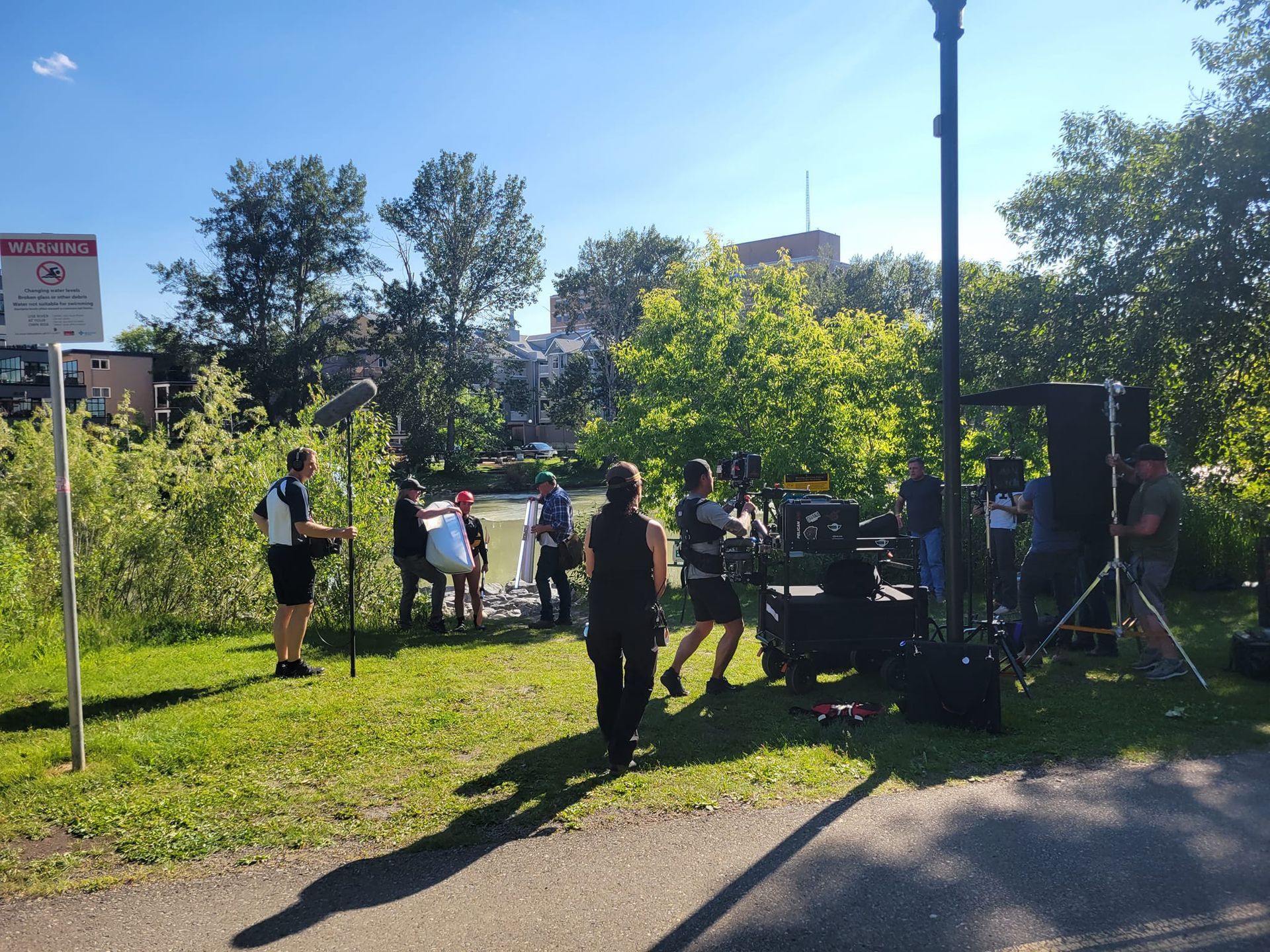 Travel Alberta commercial, Calgary, AB: Bow River location. 
